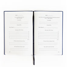 Load image into Gallery viewer, Inside page of productivity journal gratitude journal inspirational quotes I am grafeful 5 key tasks to win the daygoals journal fantastic things that happened today how could I have done better
